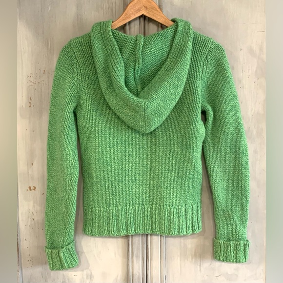 Abercrombie & Fitch Vtg. Green Hooded Sweater Sz XS S - Picture 3 of 7